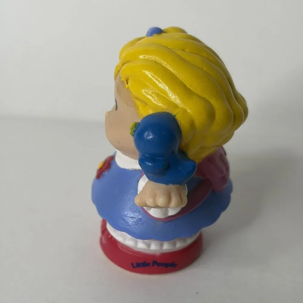 Little People 2001 Blonde School Girl Sarah Blue Bird Purple Backpack